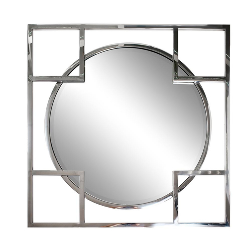 Зеркало квадратное в металл. раме цвет хром